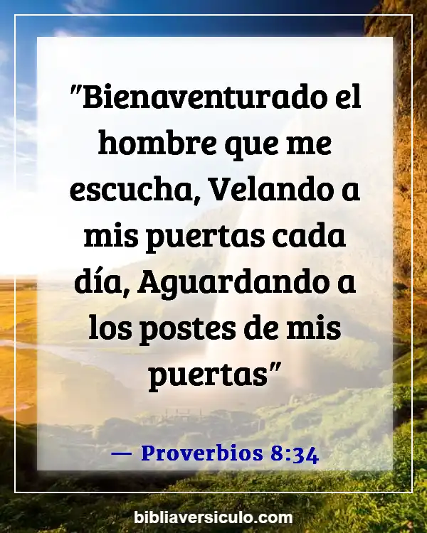 Versículos de la Biblia Sobre Ujieres (Proverbios 8:34)