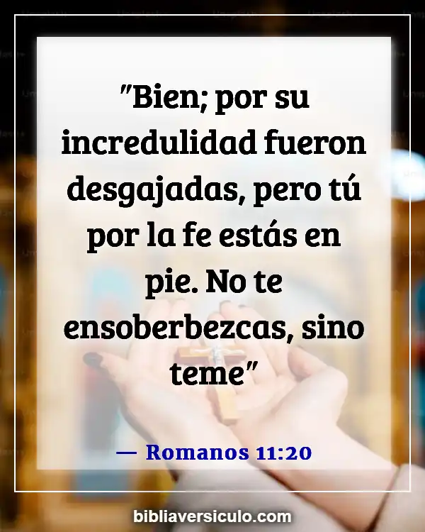 Versículos de la Biblia Sobre La gente la falta de fe (Romanos 11:20)