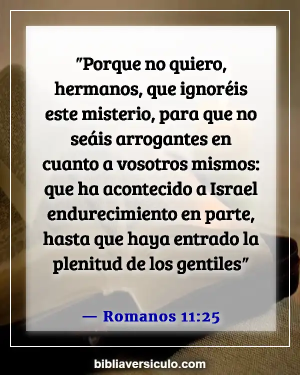 Versículos de la Biblia Sobre Los que están en contra de Israel (Romanos 11:25)