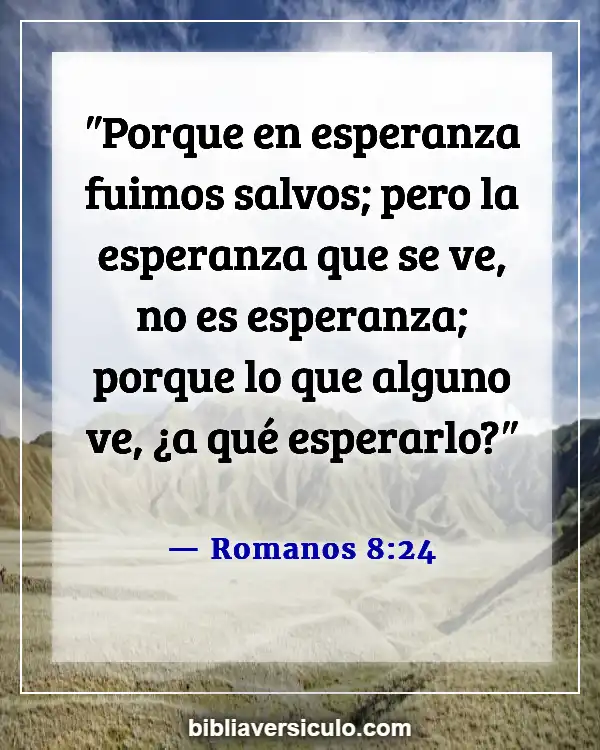 Versículos de la Biblia Sobre Esperanza (Romanos 8:24)