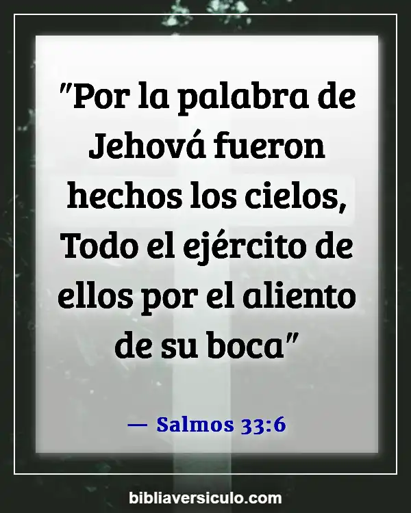 Versículos de la Biblia Sobre Su creación (Salmos 33:6)