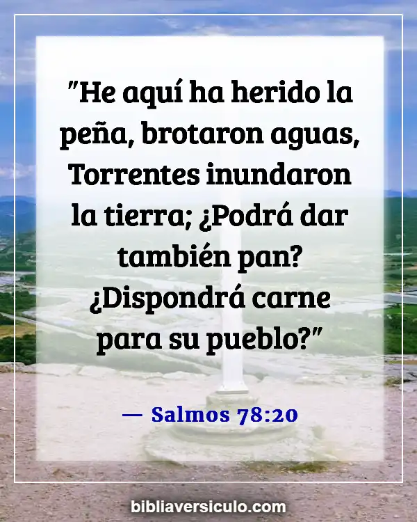 Versículos de la Biblia Sobre Bendiciones desbordantes (Salmos 78:20)