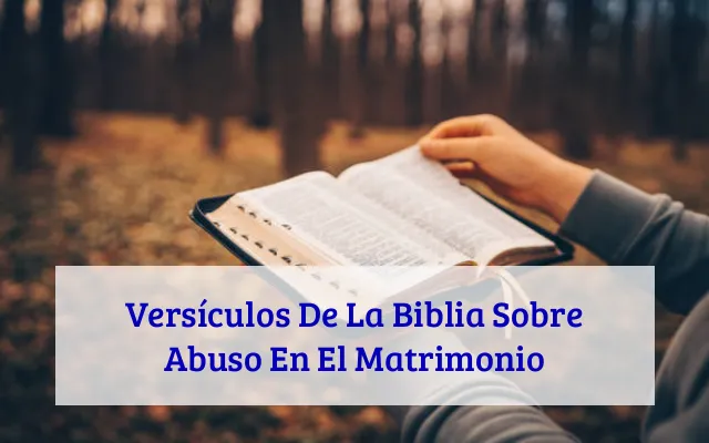 Versículos De La Biblia Sobre Abuso En El Matrimonio