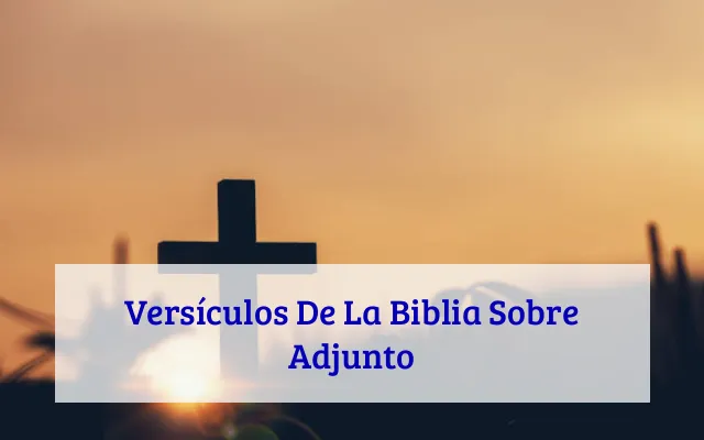 Versículos De La Biblia Sobre Adjunto