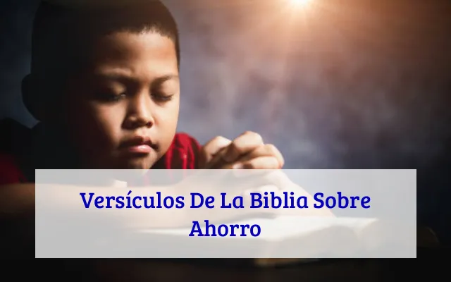 Versículos De La Biblia Sobre Ahorro