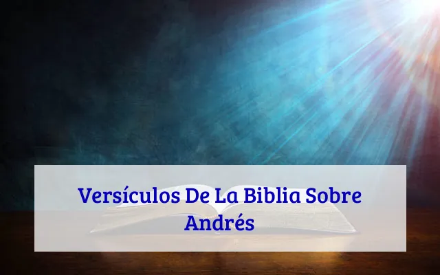 Versículos De La Biblia Sobre Andrés