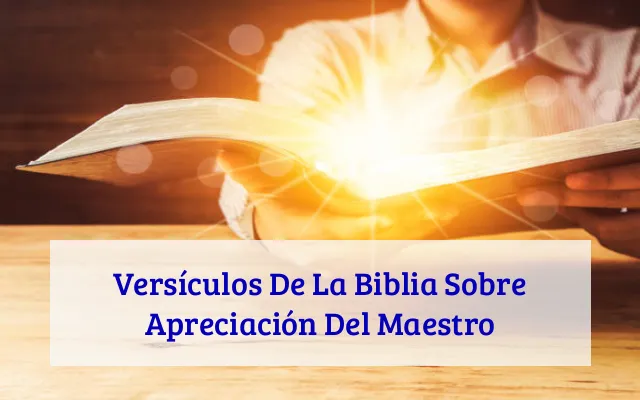Versículos De La Biblia Sobre Apreciación Del Maestro