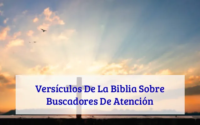 Versículos De La Biblia Sobre Buscadores De Atención