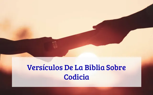 Versículos De La Biblia Sobre Codicia