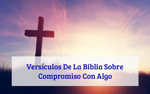 Versículos De La Biblia Sobre Compromiso Con Algo