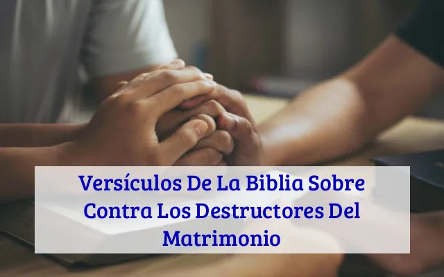 Versículos De La Biblia Sobre Contra Los Destructores Del Matrimonio