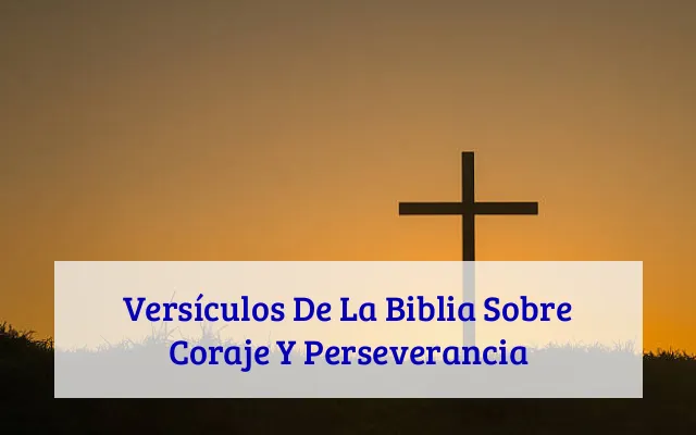 Versículos De La Biblia Sobre Coraje Y Perseverancia