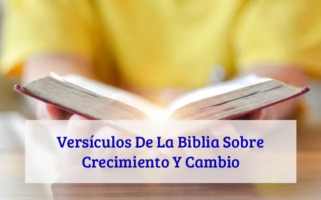 Versículos De La Biblia Sobre Crecimiento Y Cambio