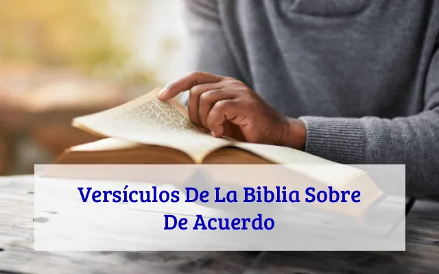 Versículos De La Biblia Sobre De Acuerdo