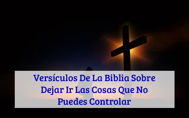 Versículos De La Biblia Sobre Dejar Ir Las Cosas Que No Puedes Controlar