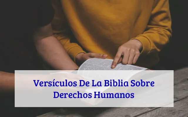 Versículos De La Biblia Sobre Derechos Humanos