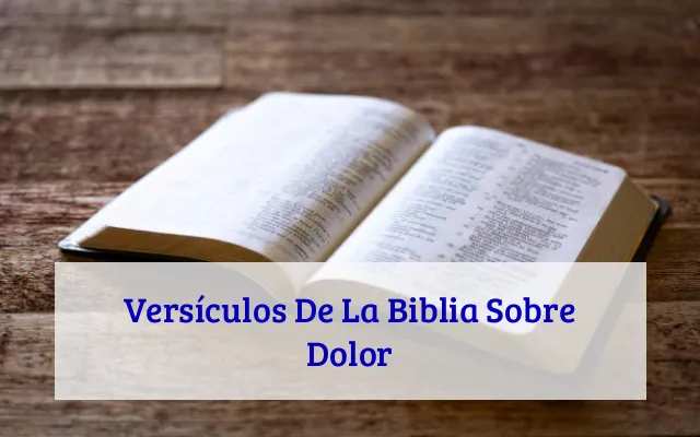 Versículos De La Biblia Sobre Dolor
