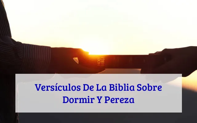 Versículos De La Biblia Sobre Dormir Y Pereza