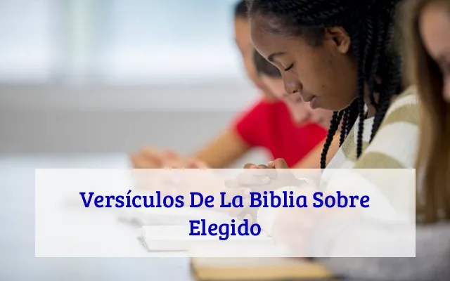 Versículos De La Biblia Sobre Elegido