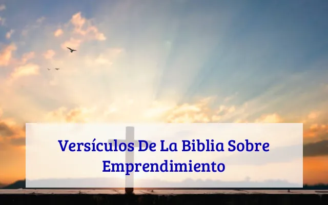 Versículos De La Biblia Sobre Emprendimiento