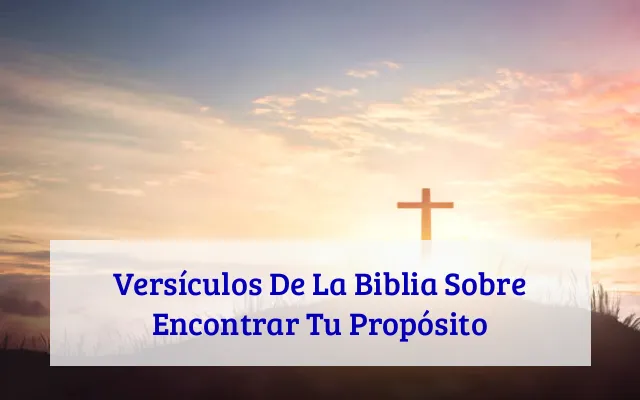 Versículos De La Biblia Sobre Encontrar Tu Propósito