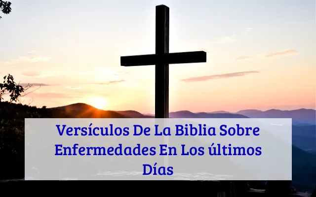 Versículos De La Biblia Sobre Enfermedades En Los últimos Días