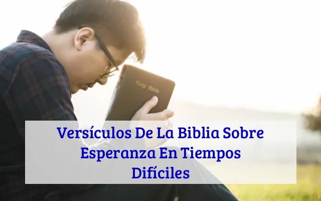 Versículos De La Biblia Sobre Esperanza En Tiempos Difíciles