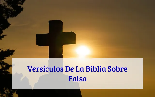 Versículos De La Biblia Sobre Falso