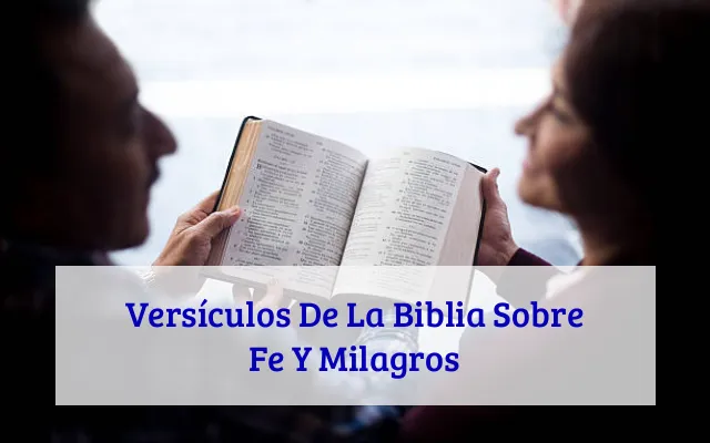 Versículos De La Biblia Sobre Fe Y Milagros
