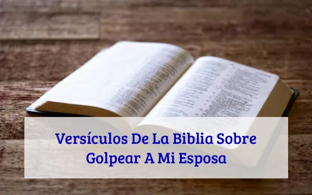 Versículos De La Biblia Sobre Golpear A Mi Esposa