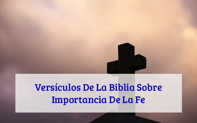 Versículos De La Biblia Sobre Importancia De La Fe