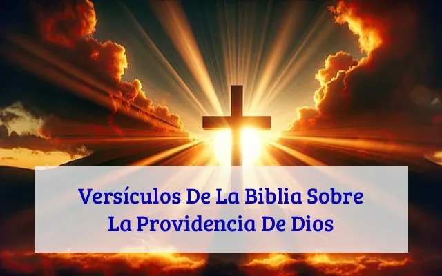 Versículos De La Biblia Sobre La Providencia De Dios