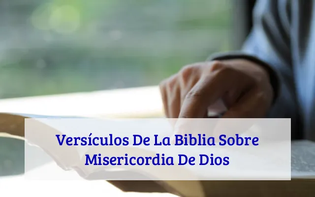 Versículos De La Biblia Sobre Misericordia De Dios