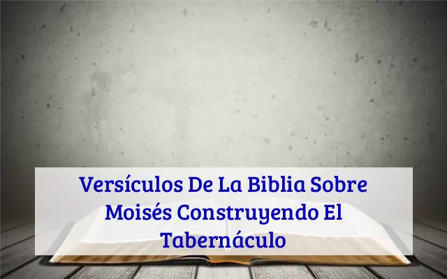 Versículos De La Biblia Sobre Moisés Construyendo El Tabernáculo