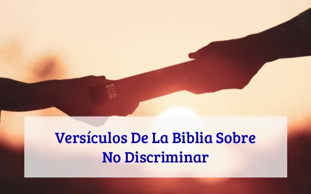 Versículos De La Biblia Sobre No Discriminar