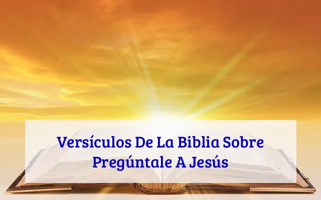 Versículos De La Biblia Sobre Pregúntale A Jesús