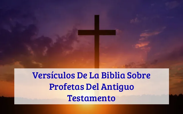 Versículos De La Biblia Sobre Profetas Del Antiguo Testamento