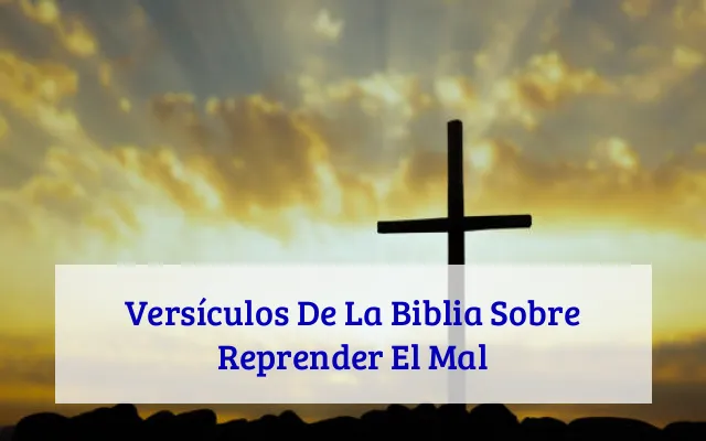 Versículos De La Biblia Sobre Reprender El Mal