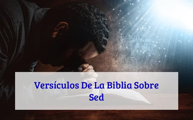 Versículos De La Biblia Sobre Sed