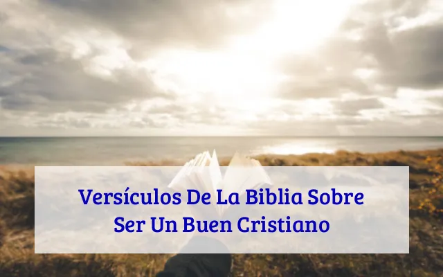 Versículos De La Biblia Sobre Ser Un Buen Cristiano