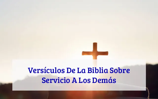 Versículos De La Biblia Sobre Servicio A Los Demás