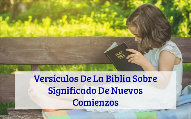 Versículos De La Biblia Sobre Significado De Nuevos Comienzos