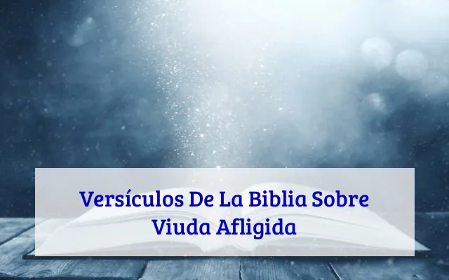 Versículos De La Biblia Sobre Viuda Afligida